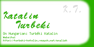 katalin turbeki business card