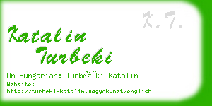 katalin turbeki business card